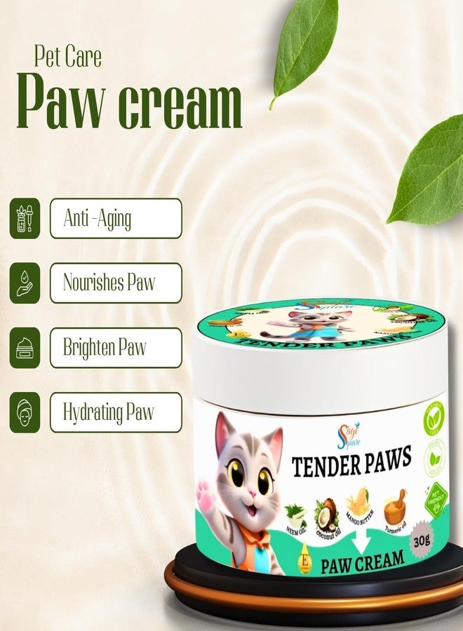 سايج سكوير كريم سيج سكوير تندر باوز لأقدام القطط - غني بزبدة الشيا وزبدة المانجو وشمع العسل لترطيب عميق | يُصلح تشققات وجفاف أقدام القطط، ويحميها من الظروف الجوية القاسية (30 غرام) (النوع 3) - Image 5